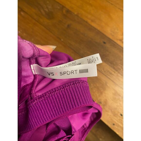 Victoria’s Secret VSX 32DD sports bra high support purple pink zipper - Picture 7 of 9